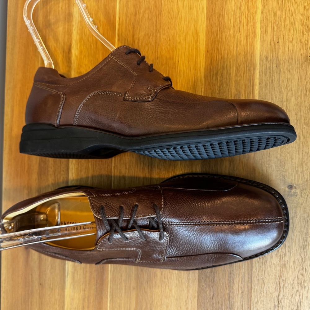 Johnston & Murphy 20-7223 Men 11 M Brown Leather Bicycle Toe Oxford Shoes